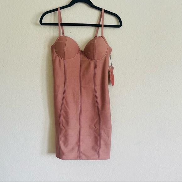 New Haute Monde body con bandage mini dress size Medium strappy sexy night out - Picture 3 of 12
